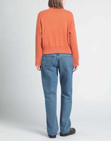 Woman Turtleneck Orange Size 6 Cashmere