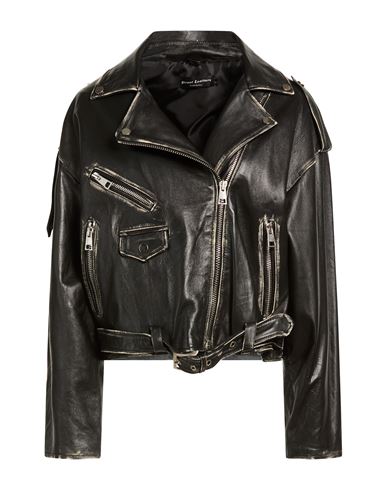 Woman Jacket Black Size L Leather