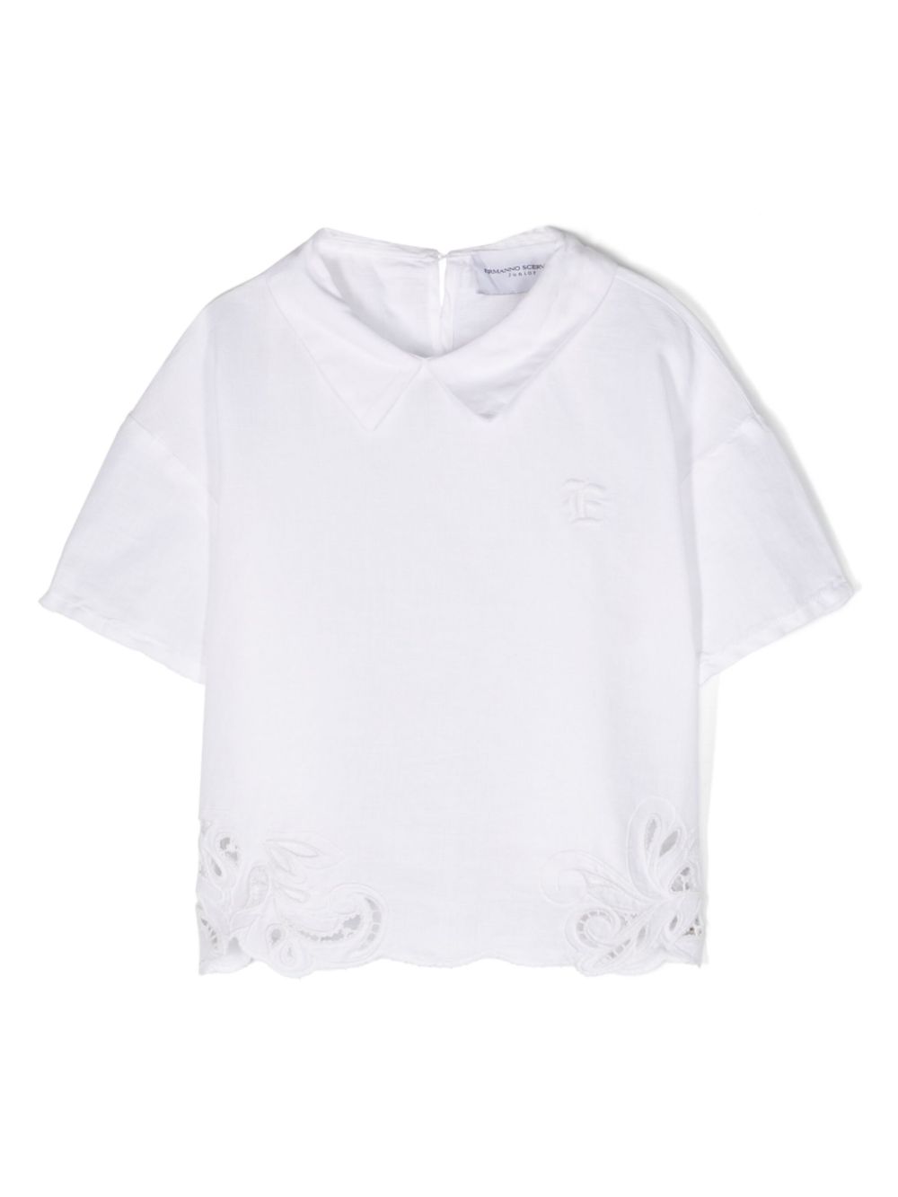 Logo-embroidered polo shirt - White