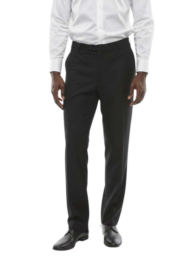 Black Flat Front Pants