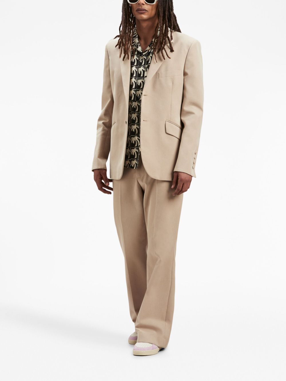 Fitted Retro single-breasted blazer - Neutrals