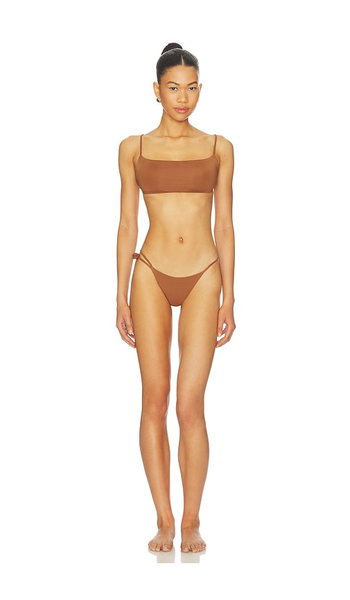 Maygel Coronel Melo Bikini Set in Brown