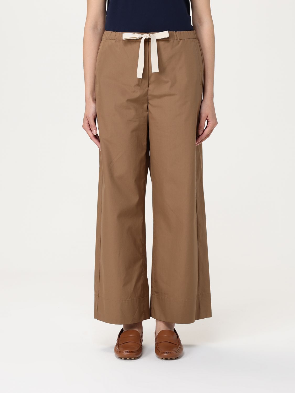 'S Max Mara paperbag-waist trousers - Brown