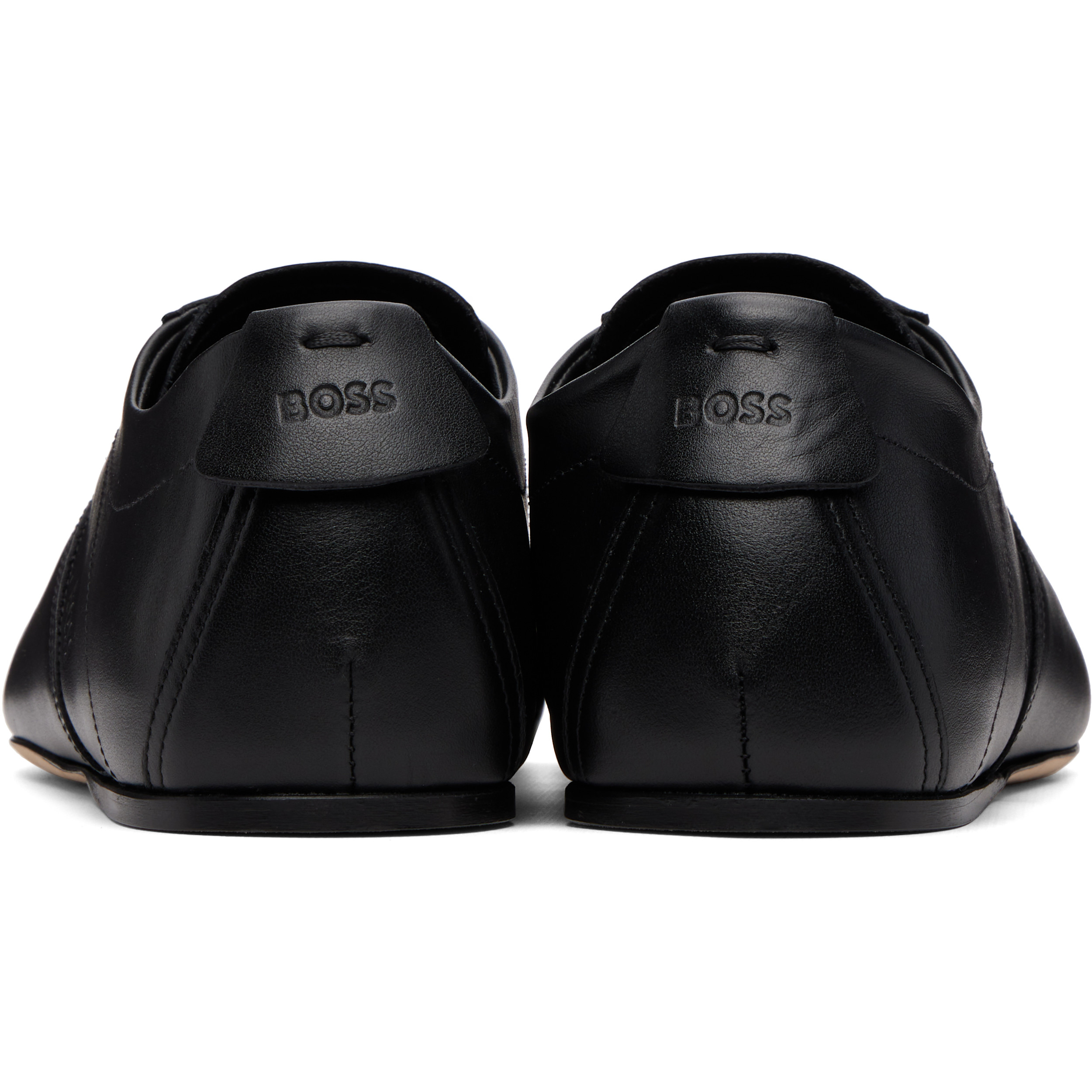 Black Ded Logo Nappa-leather Sneakers