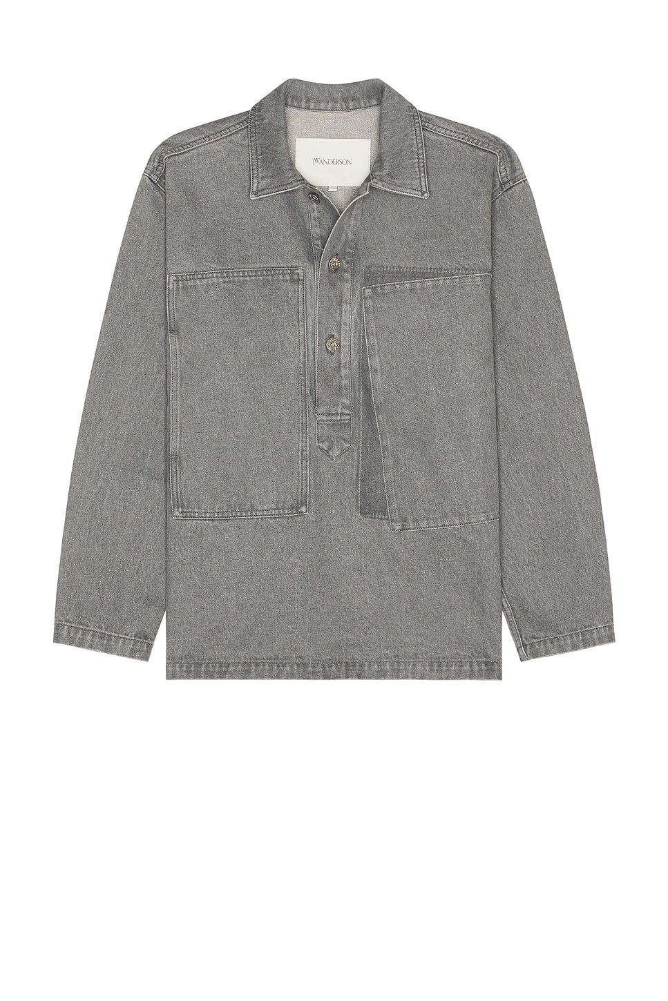 JW Anderson Patch Pocket Rugby Shirt in Grey