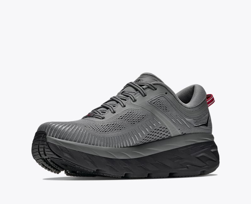 HOKA Men's Bondi 7 Shoes in Asteroid/Black