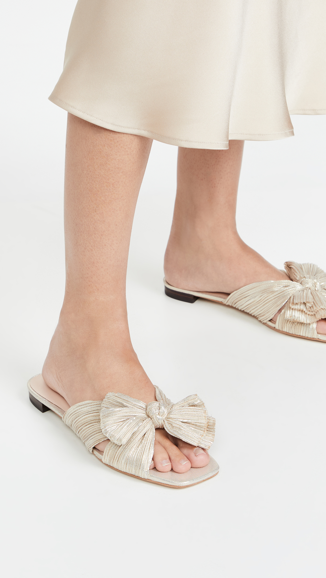 Daphne Pleated Bow Slides