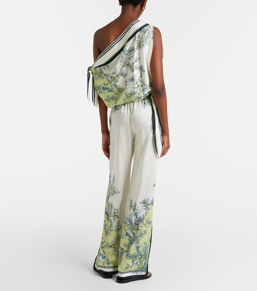 Grigore floral twill palazzo pants