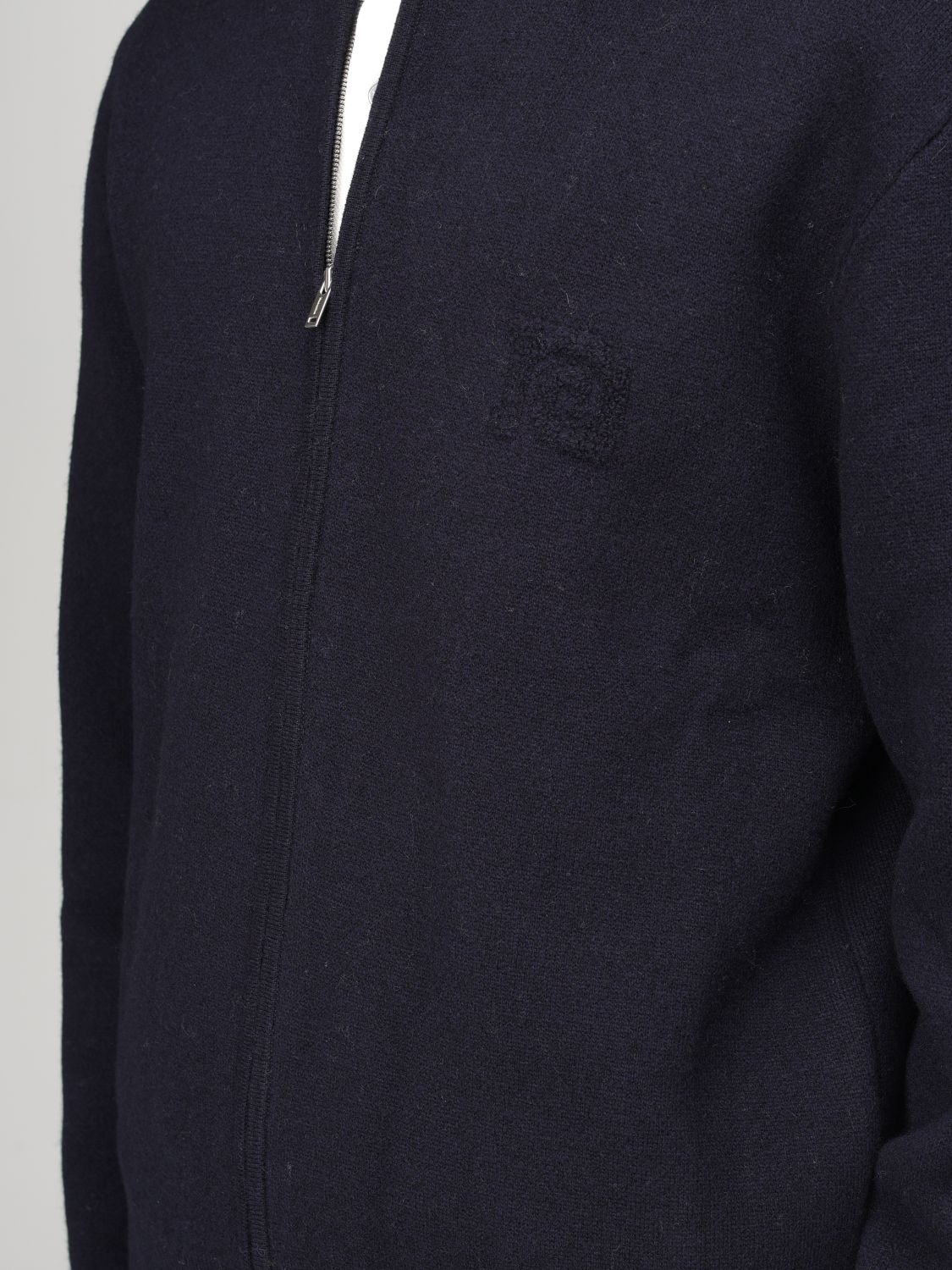 Poval zip-up wool cardigan - Blue