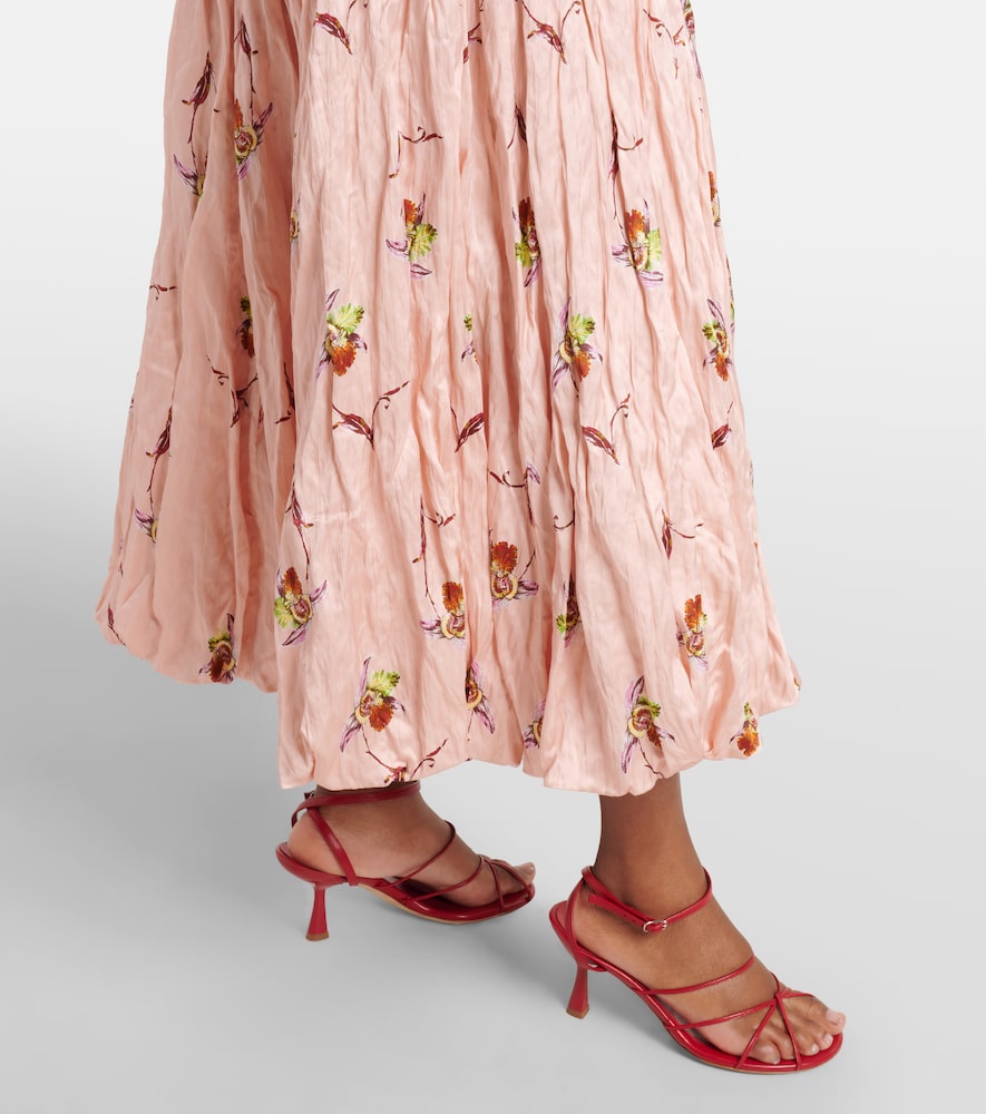Kaia floral satin bustier dress
