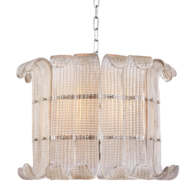 Brasher 8-Light Chandelier in Polished Nicke