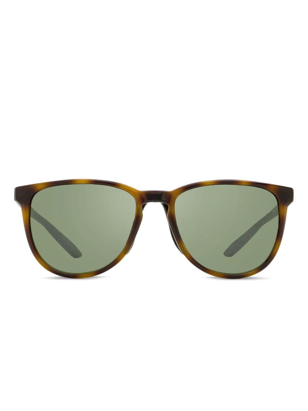 Oval-frame keyhole-bridge sunglasses - Brown