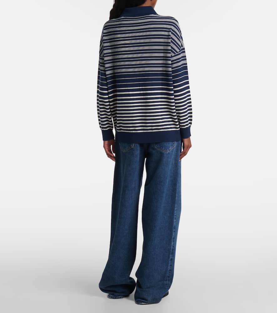 Harlow striped oversized polo sweater