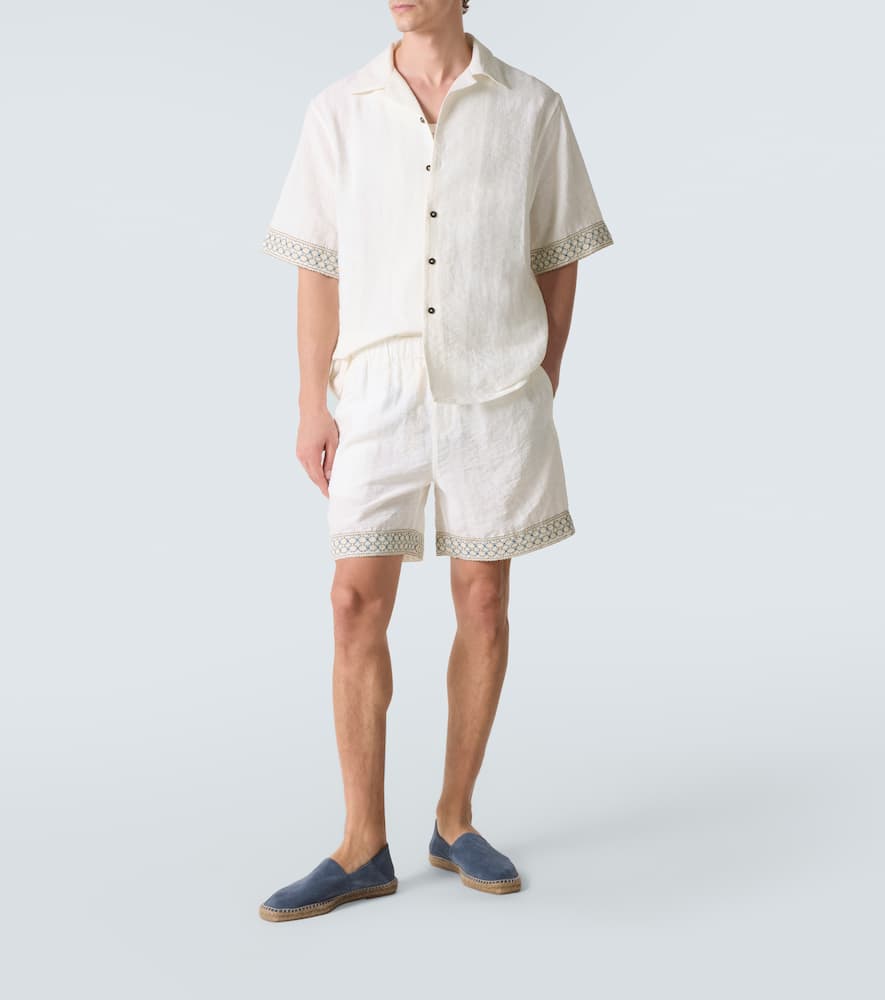 Crochet-trimmed Bermuda shorts