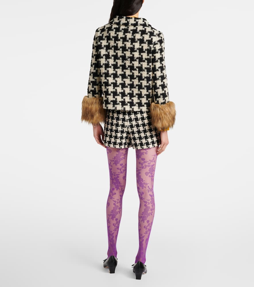Floral lace tights