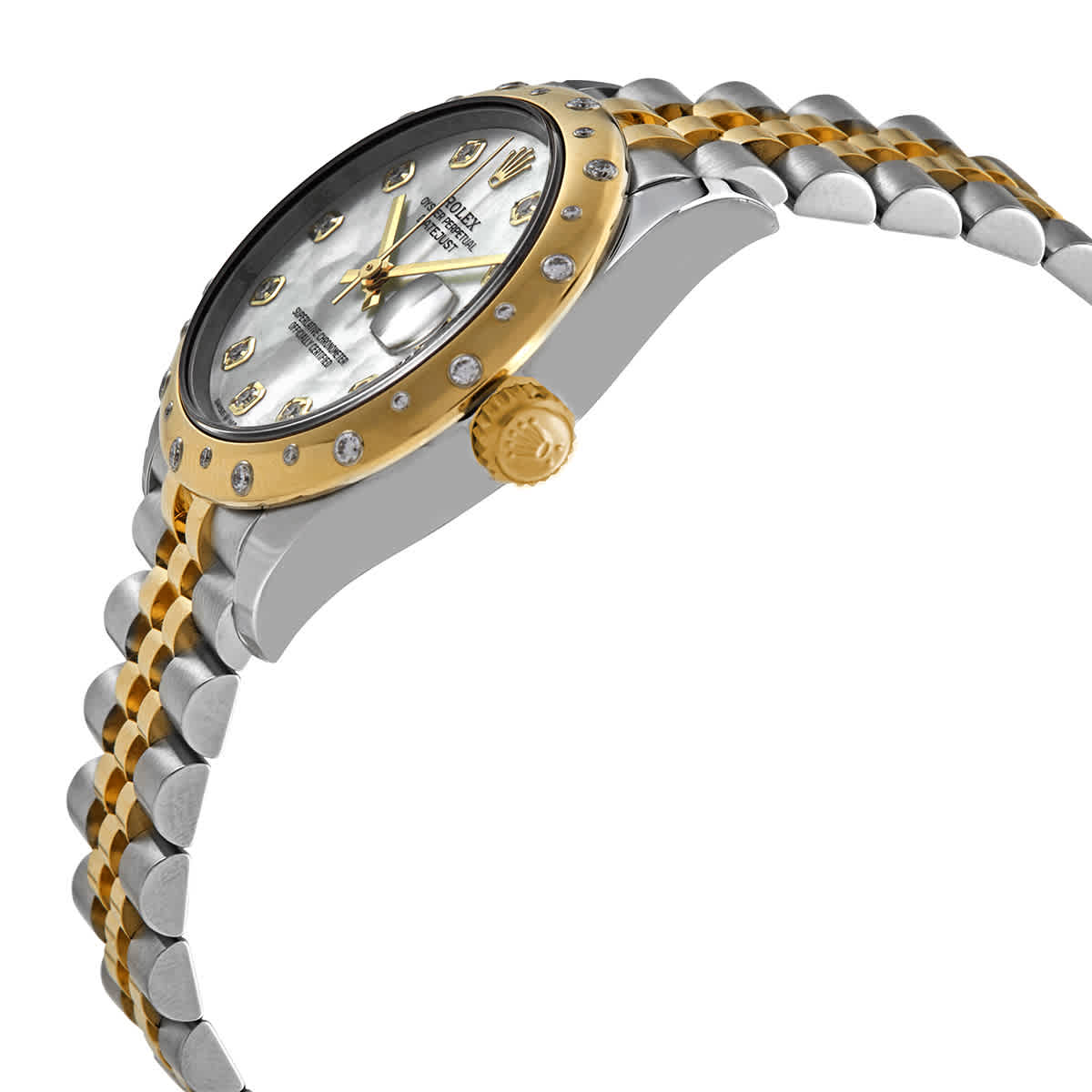 Datejust 31 Mother of Pearl Diamond Dial Automatic Ladies Steel and 18kt Yellow Gold Jubilee Watch 278343MDJ
