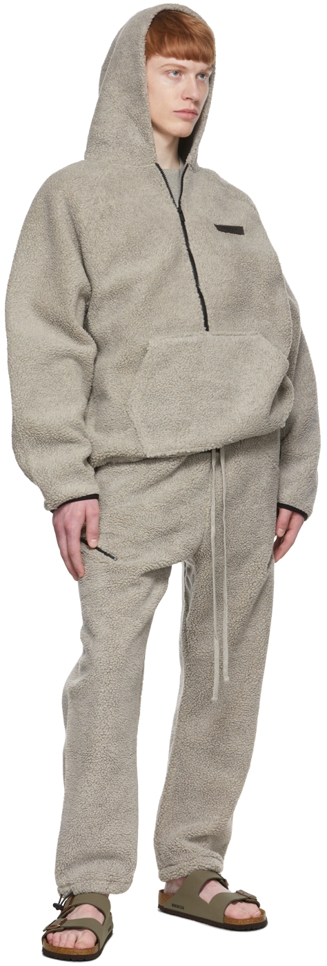 Gray Polyester Jogger Pants