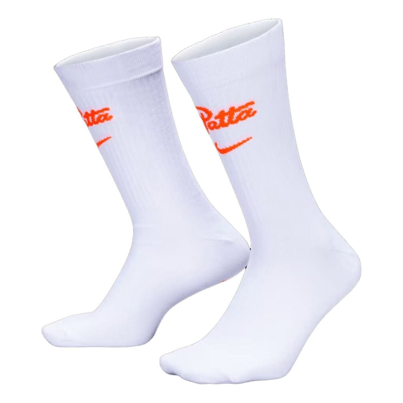 X Netherlands x Patta Cryoshot Everyday Essential Crew Socks (2 Pairs) 'White Orange'