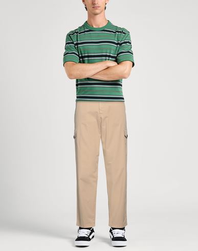 Man Pants Beige Size 33 Cotton, Elastane