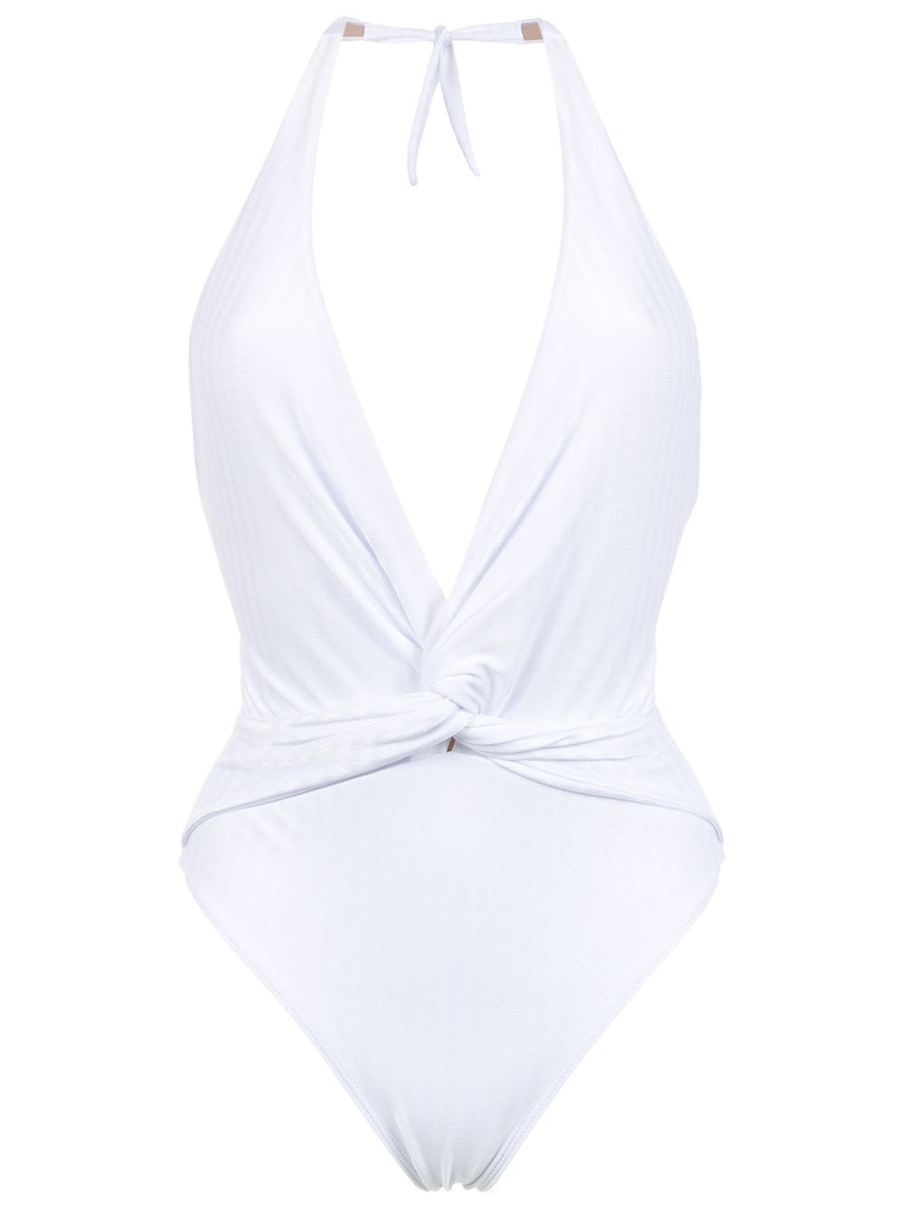 Aline halter neck swimsuit - White