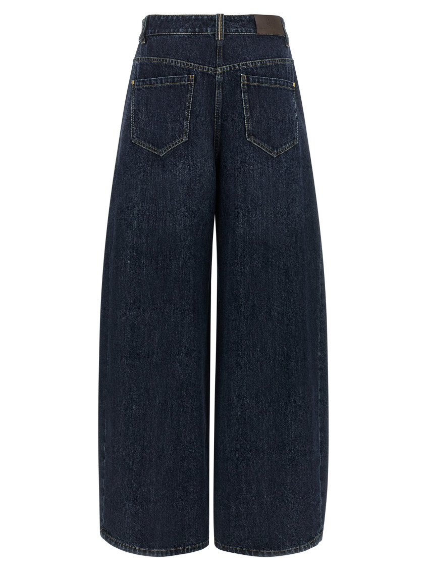 Brunello Cucinelli - high waist wide leg barrel jean