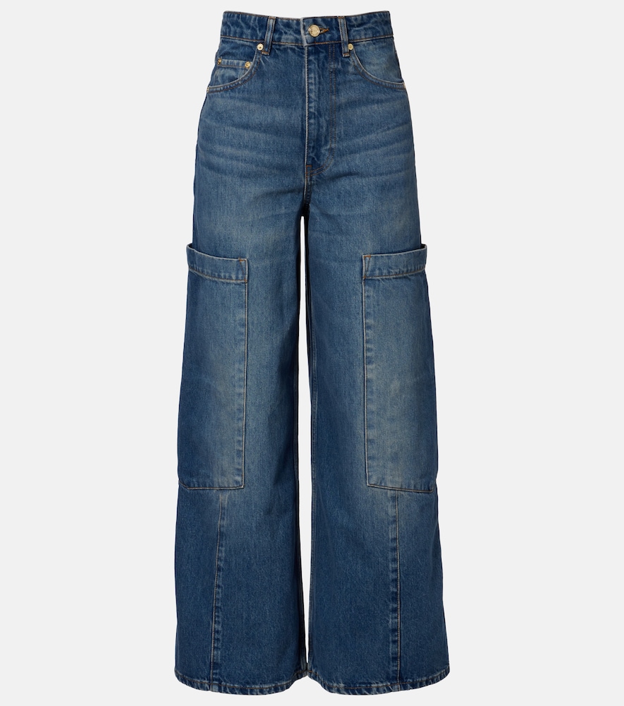 Mid-rise cargo jeans