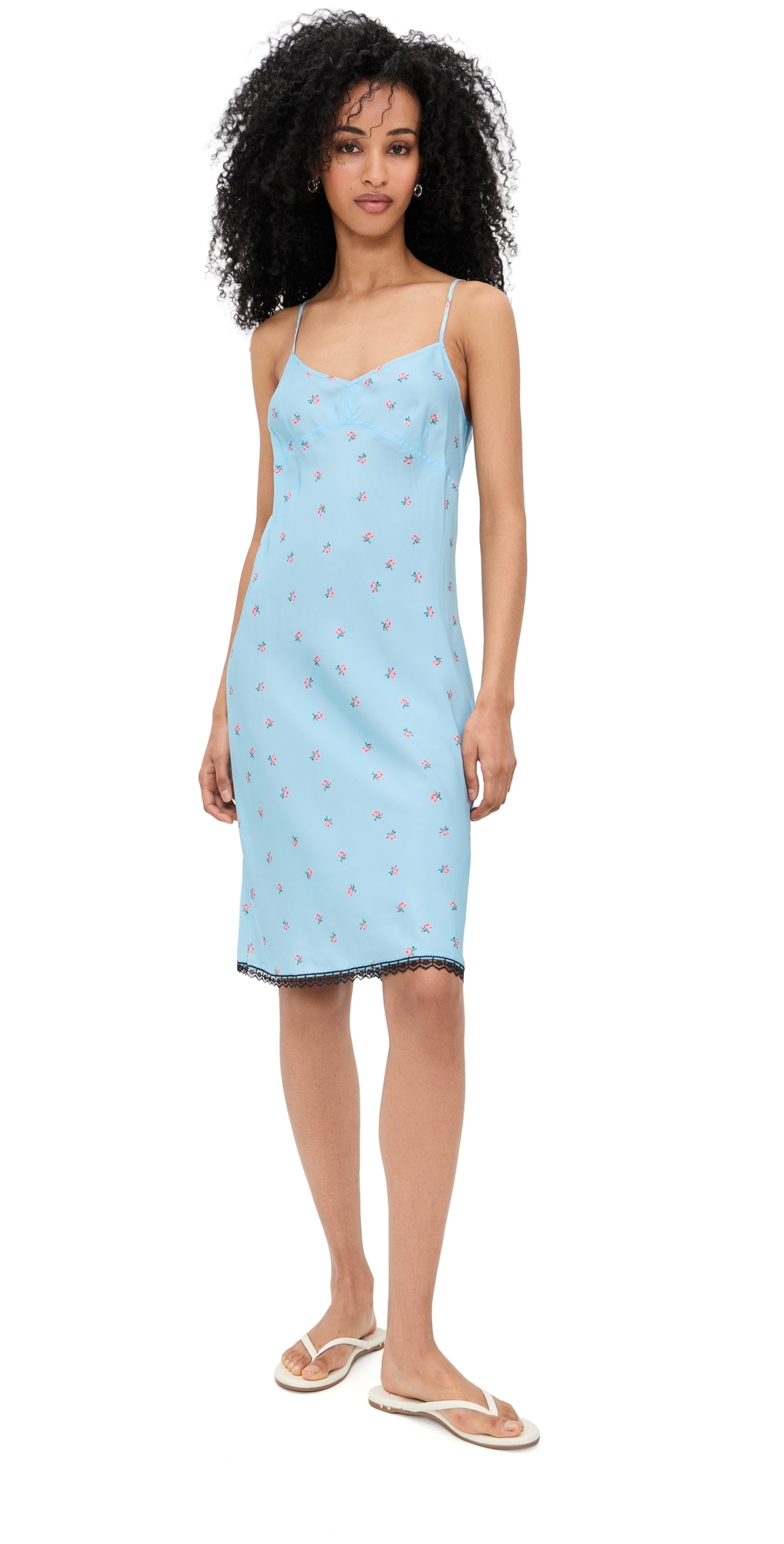 Bluebell Slip Silk Dress Powder