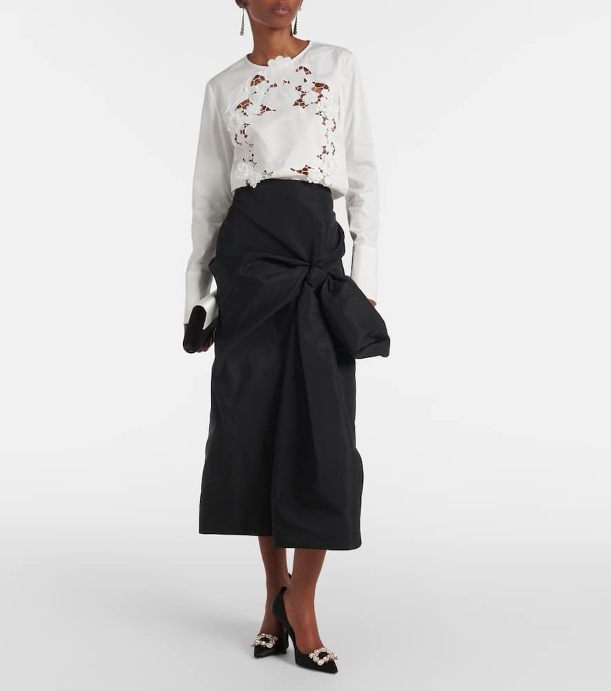 Embroidered cotton blouse