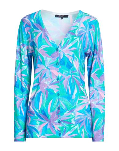 Woman Cardigan Azure Size 12 Viscose, Polyamide