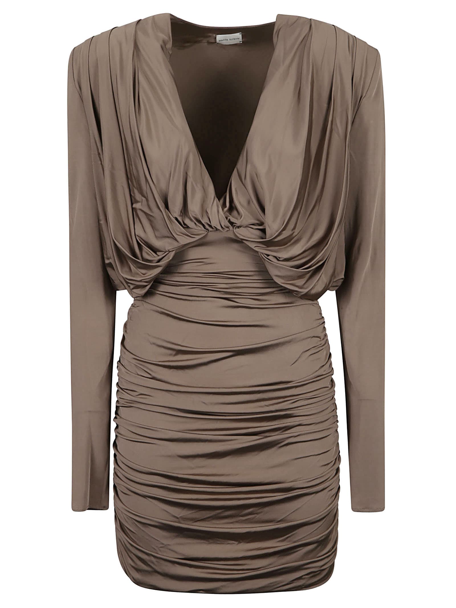 V-neck Long-sleeved Short Dress