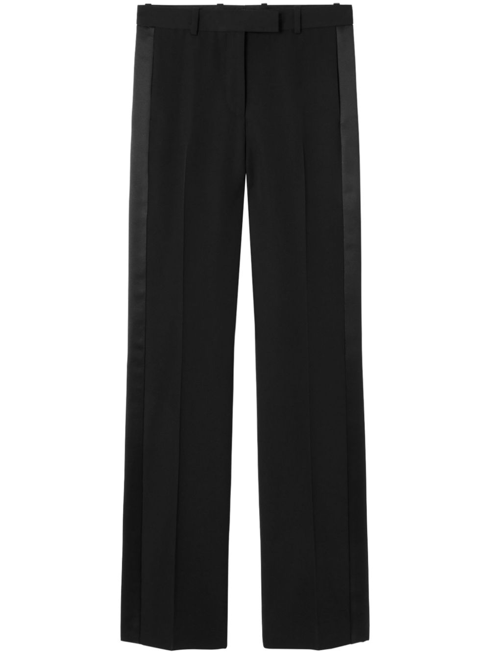 Straight-leg virgin wool trousers - Black