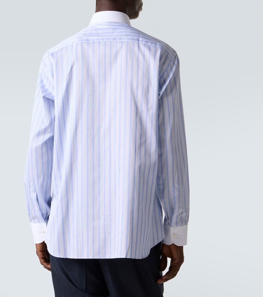 Striped cotton poplin shirt
