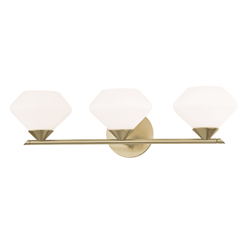 Mitzi Valerie 3-Light 22" Bathroom Vanity Light in Aged Bra