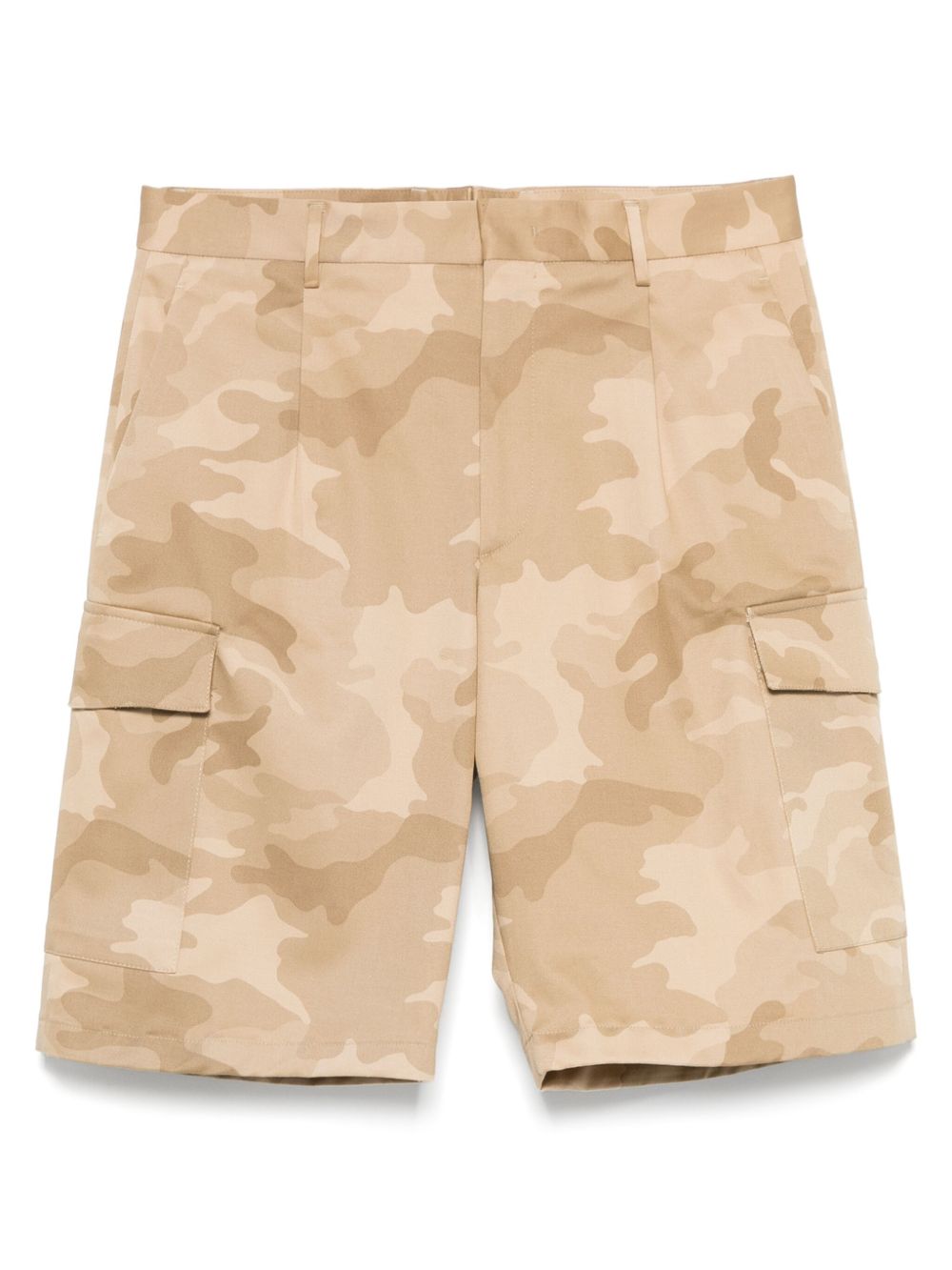 Camouflage-print cargo shorts - Neutrals