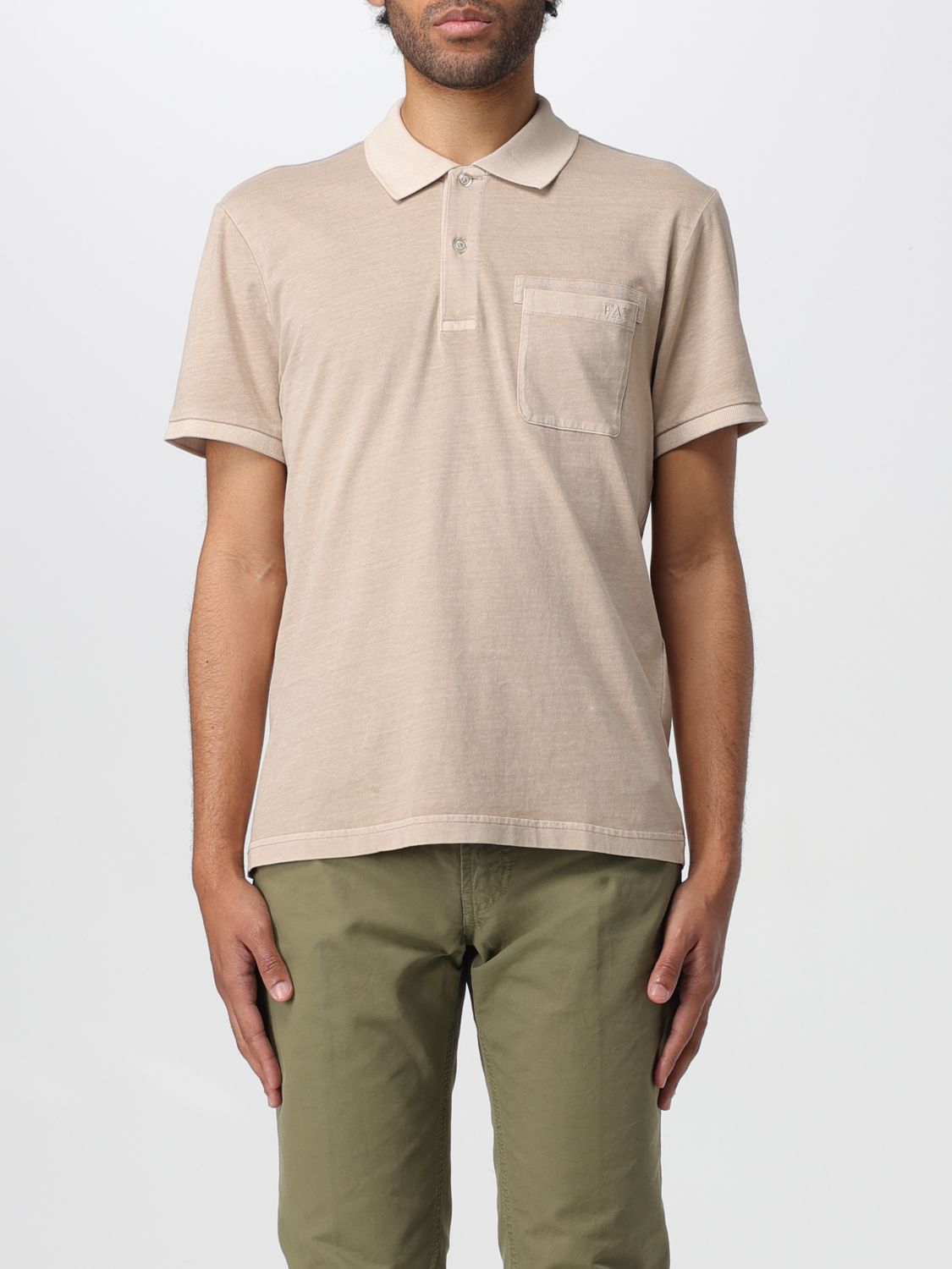 Polo Shirt Men color Beige