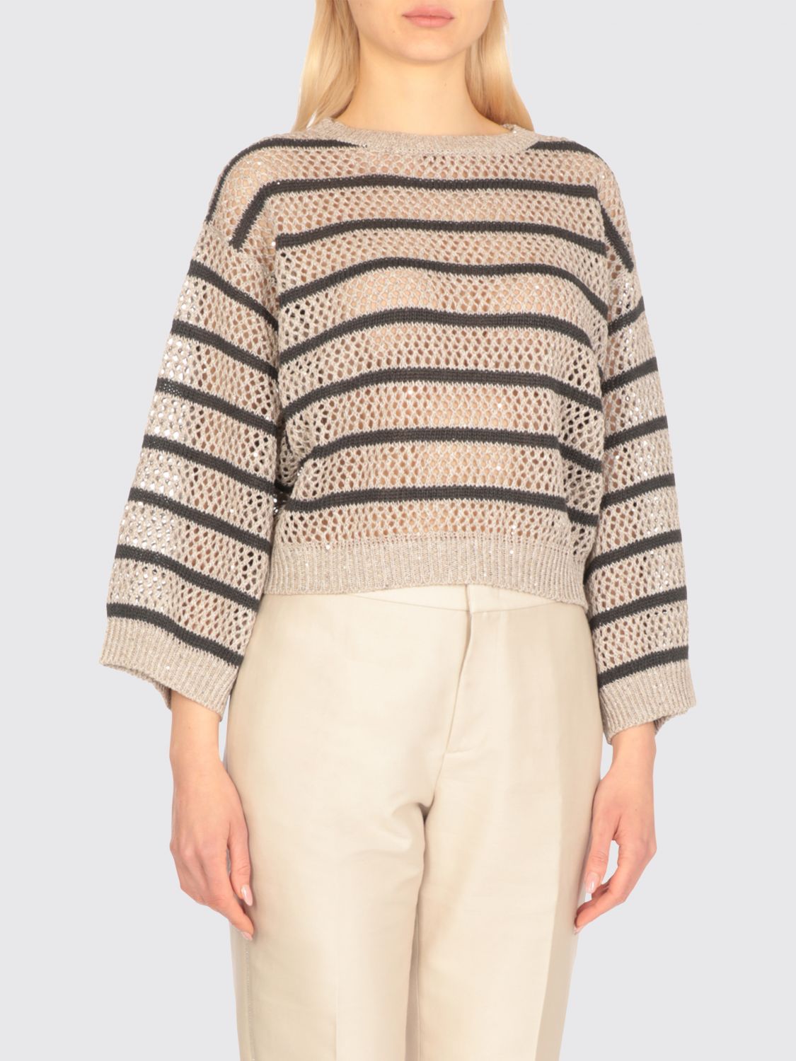 Striped sweater - Neutrals