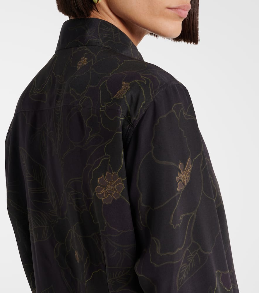 Floral silk shirt