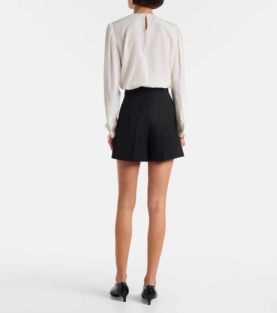 Ozieri high-rise virgin wool shorts