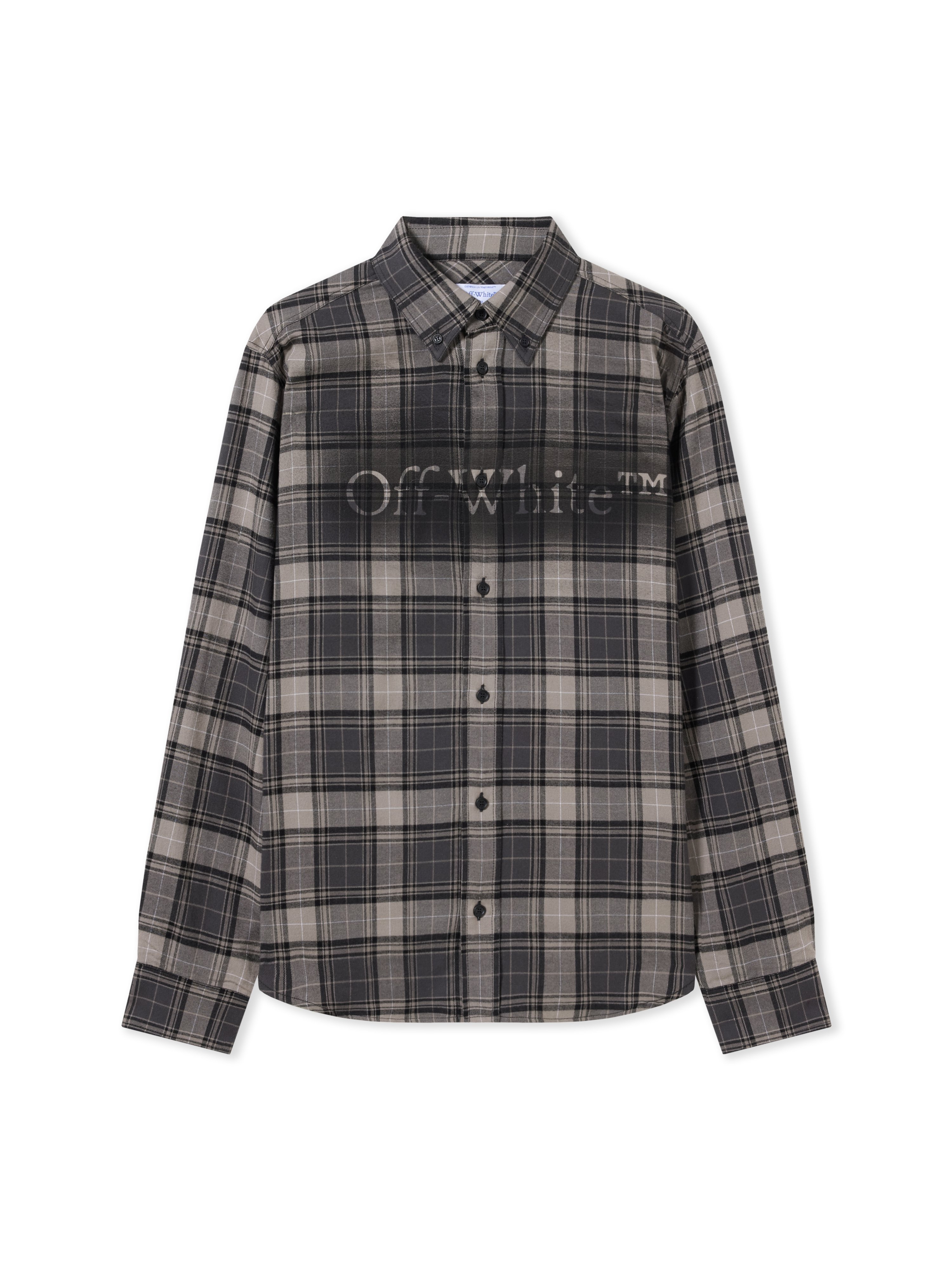 Spray Book Check Flannel Shirt - Male Shirts Dark Grey