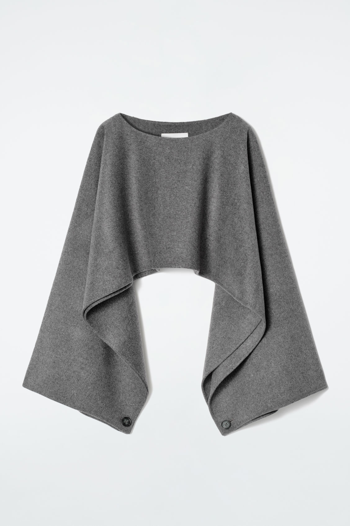 DOUBLE-FACED WOOL HYBRID CAPE