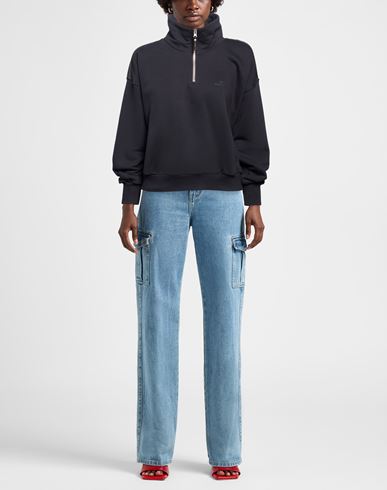 Woman Sweatshirt Midnight blue Size S Cotton, Polyester
