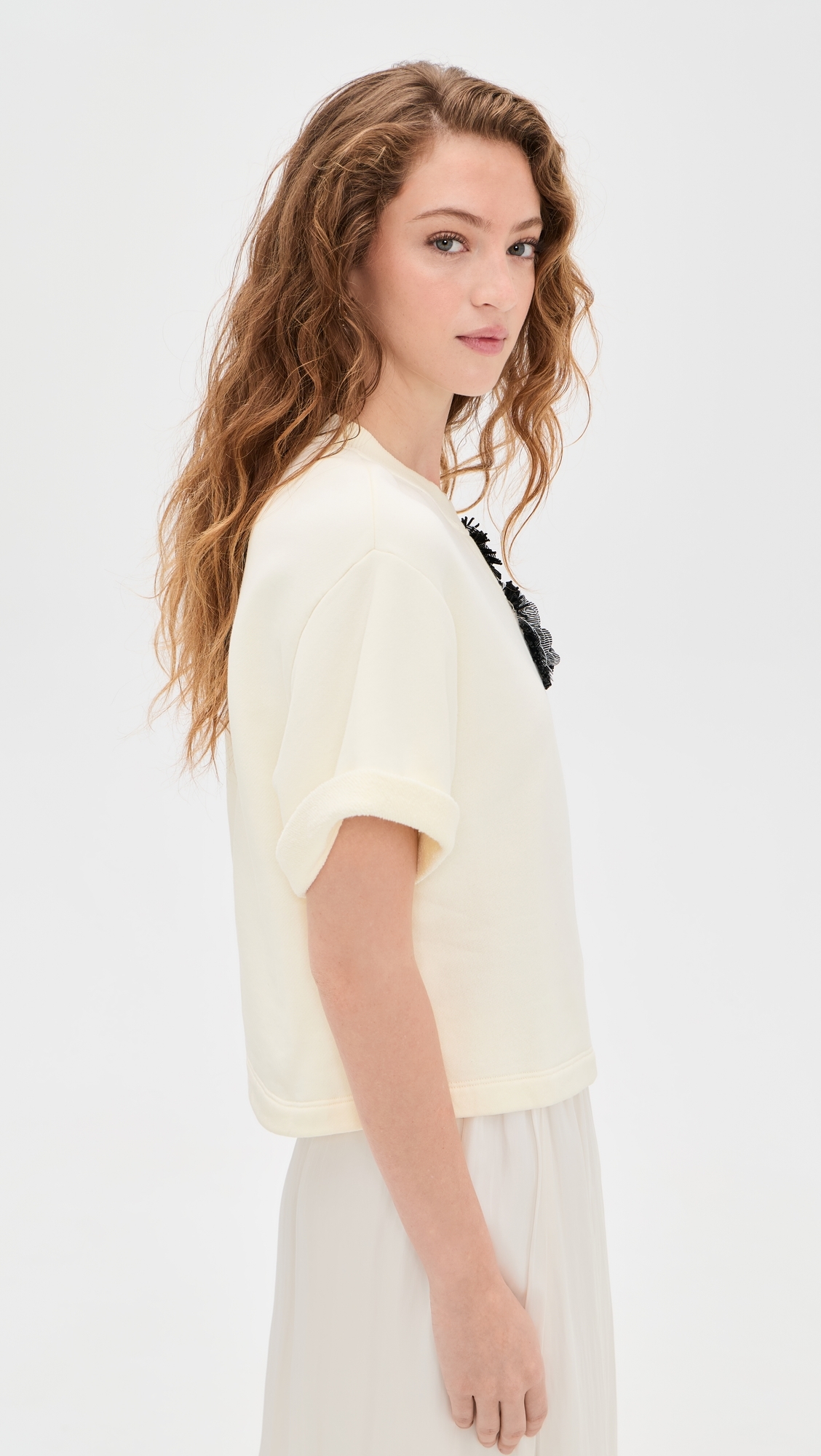 Cove Top with Embroidery Creme