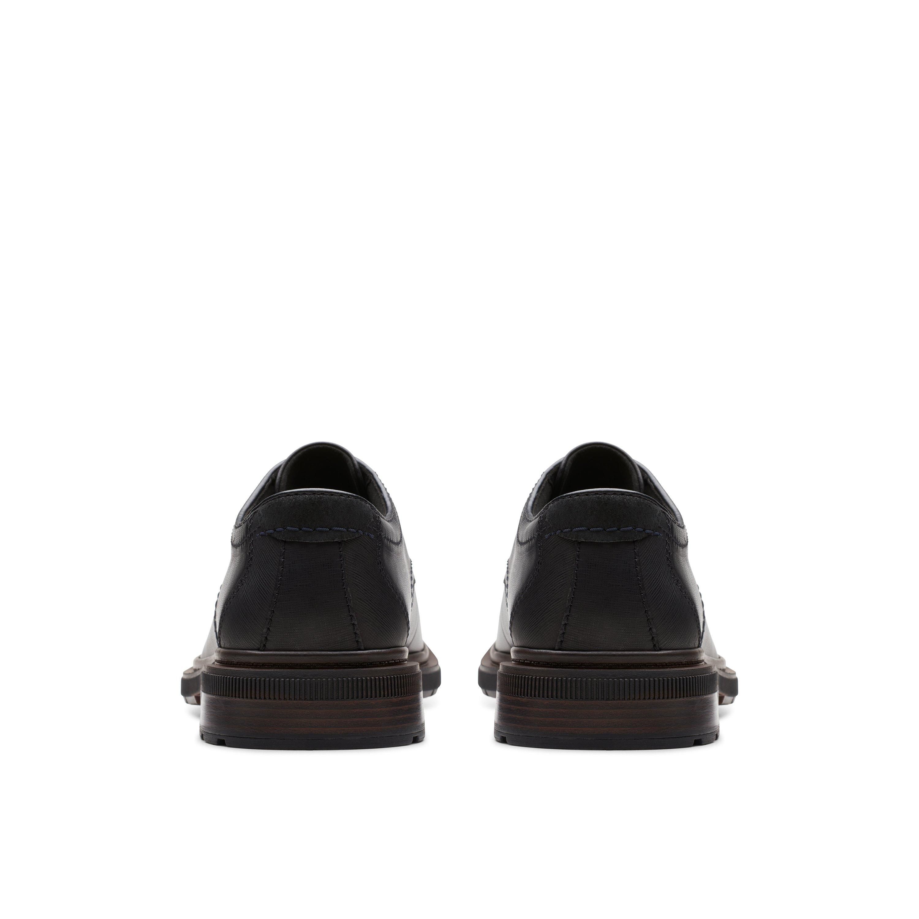 Clarks Burchill Derby Black Leather Derby Shoes,lace Up