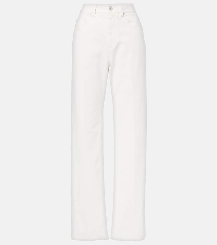 Mid-rise wide-leg jeans