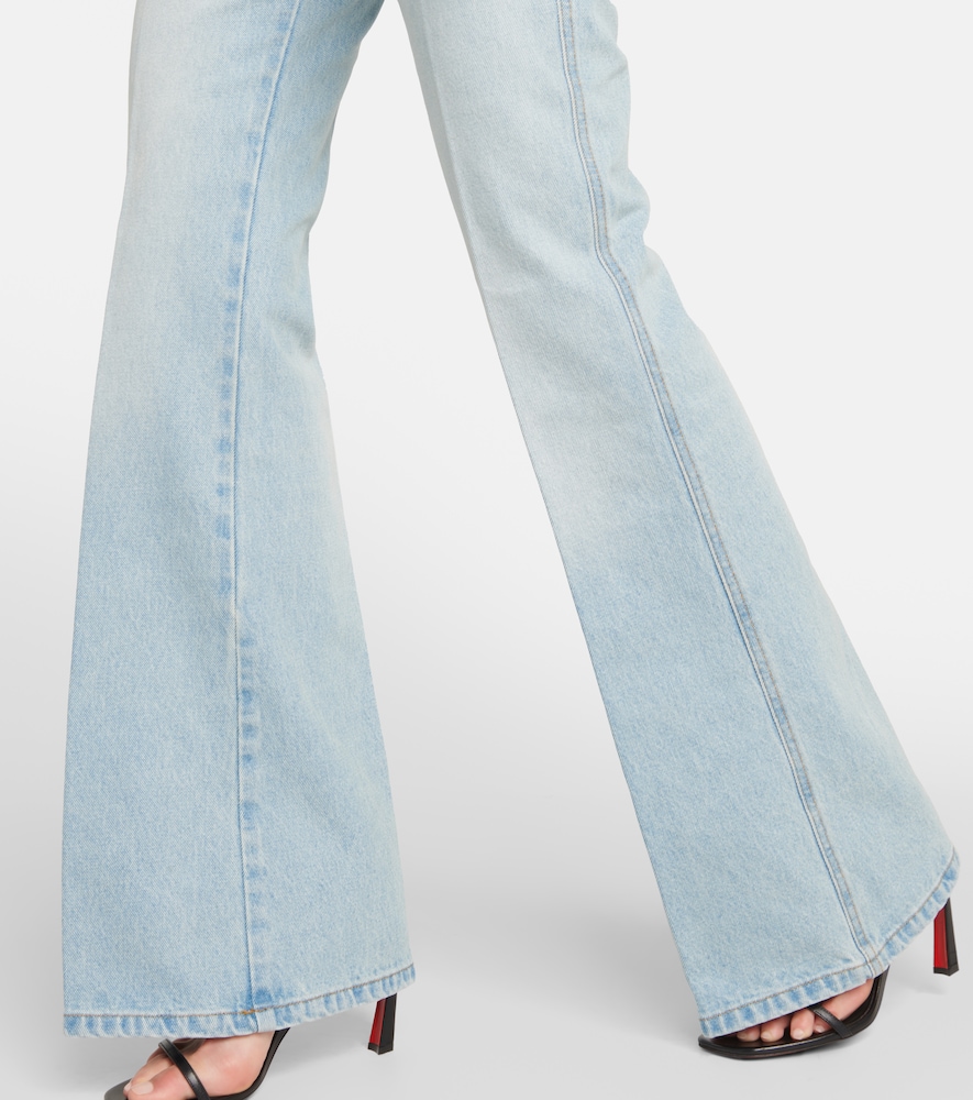 Bleached denim jeans