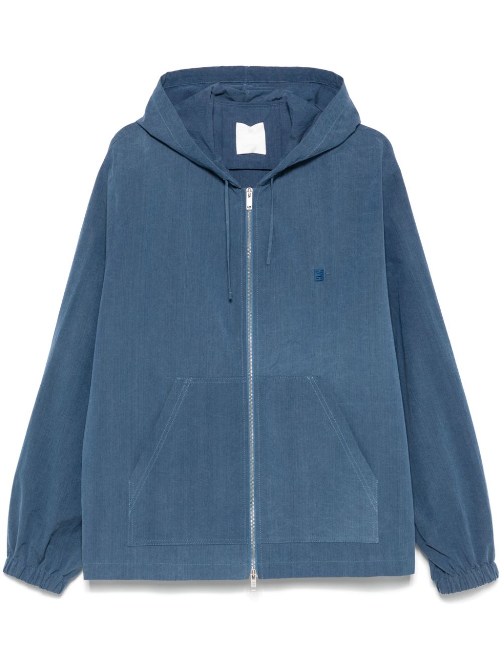 4G-motif cotton hoodie - Blue