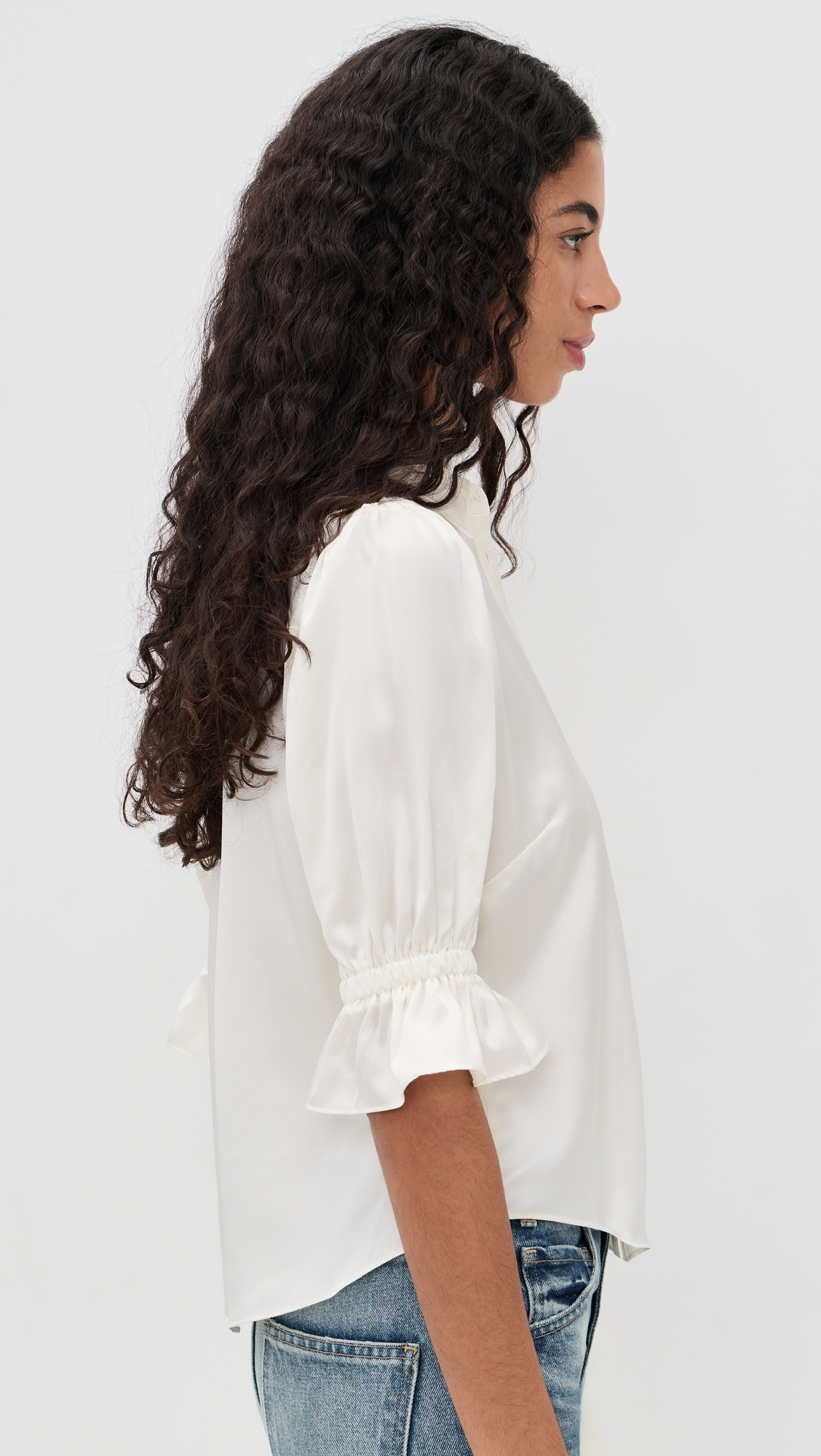Fiona Silk Top Ivory