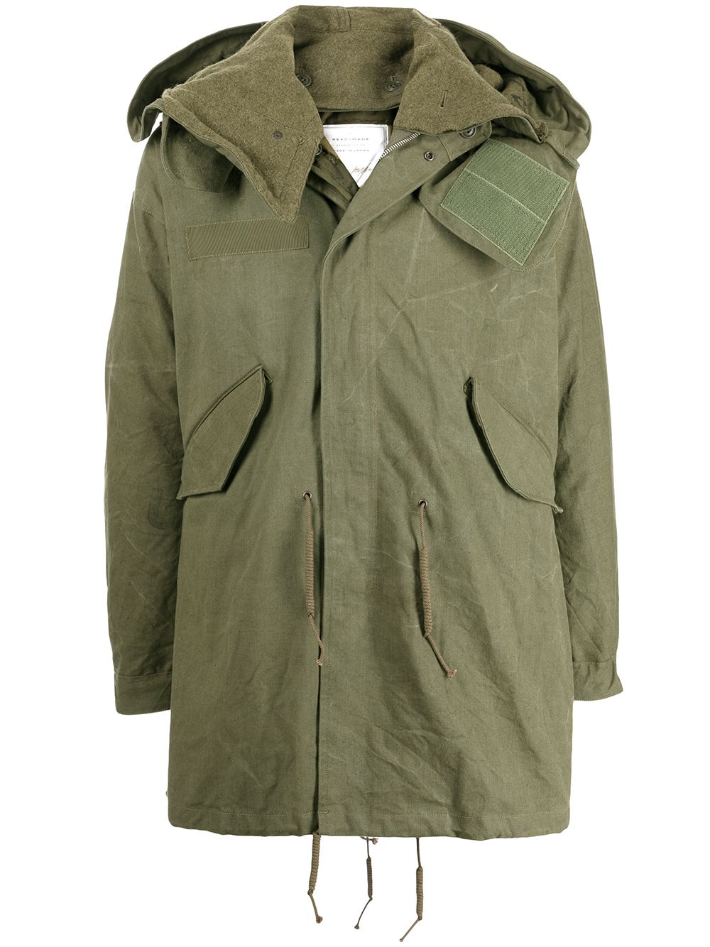 Hooded fishtail parka - Green