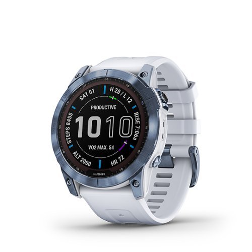 Fēnix 7X  Sapphire Solar GPS Smartwatch 51 mm Fiber-reinforced polymer - Mineral Blue DLC Titanium