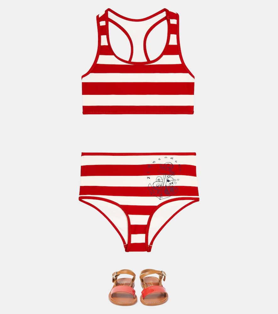 Zimmermann Kids Alight striped bikini